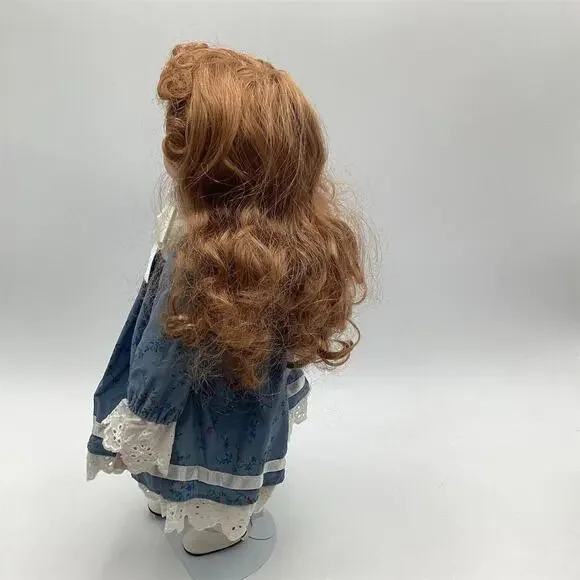 1989 House of Lloyd Porcelain Doll "Penny" 16”with Blue Dress - Picture 4 of 9